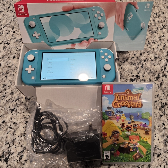 Nintendo Switch Lite Blue Console with Game